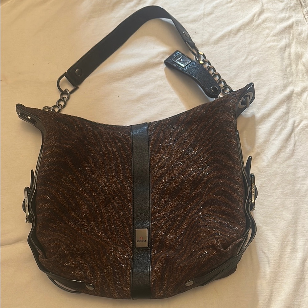 Michele Brown and Black Shoulder Bag